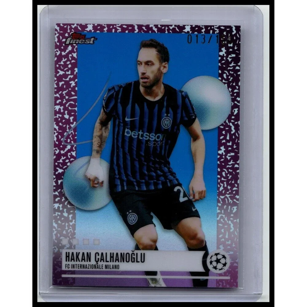 2025-26 Finest UEFA Hakan Çalhanoğlu #290 Inter Milan Blue Refractor #/150